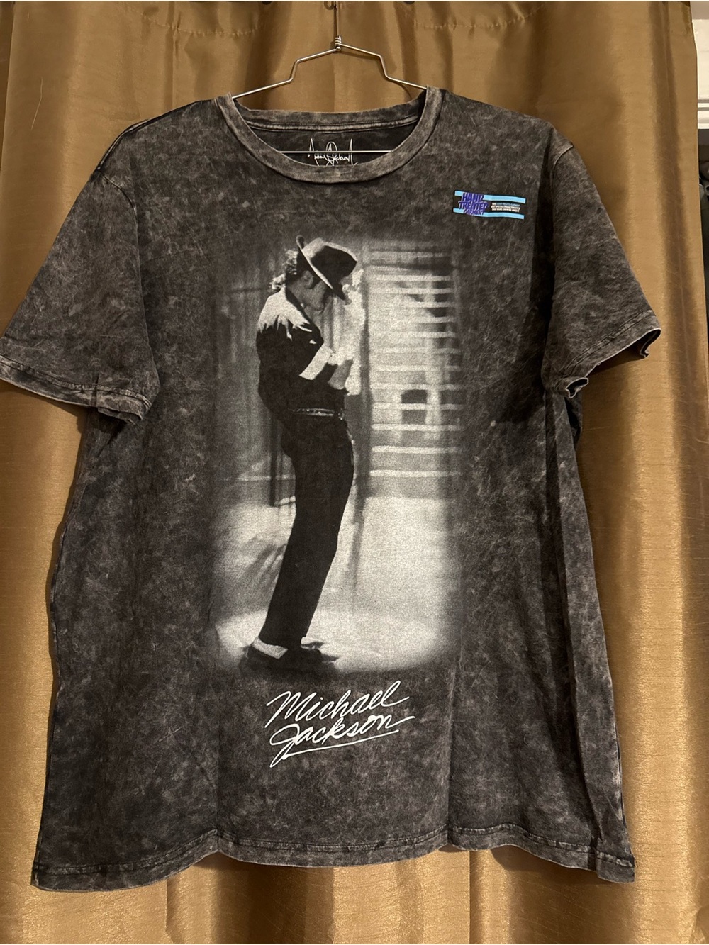 Michael Jackson (smooth, criminal scene, )stonewash Tee/Black/Grey Like NEW! XL